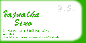 hajnalka simo business card