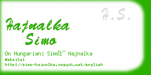 hajnalka simo business card